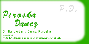 piroska dancz business card